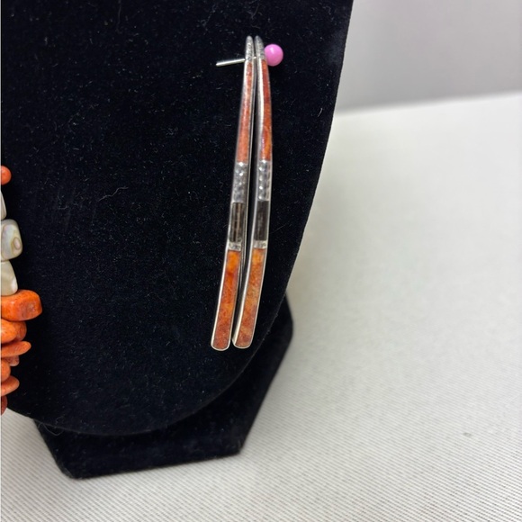 Silpada Retired Coral and Abalone Bracelet, Earring and Necklace Set - Picture 3 of 8